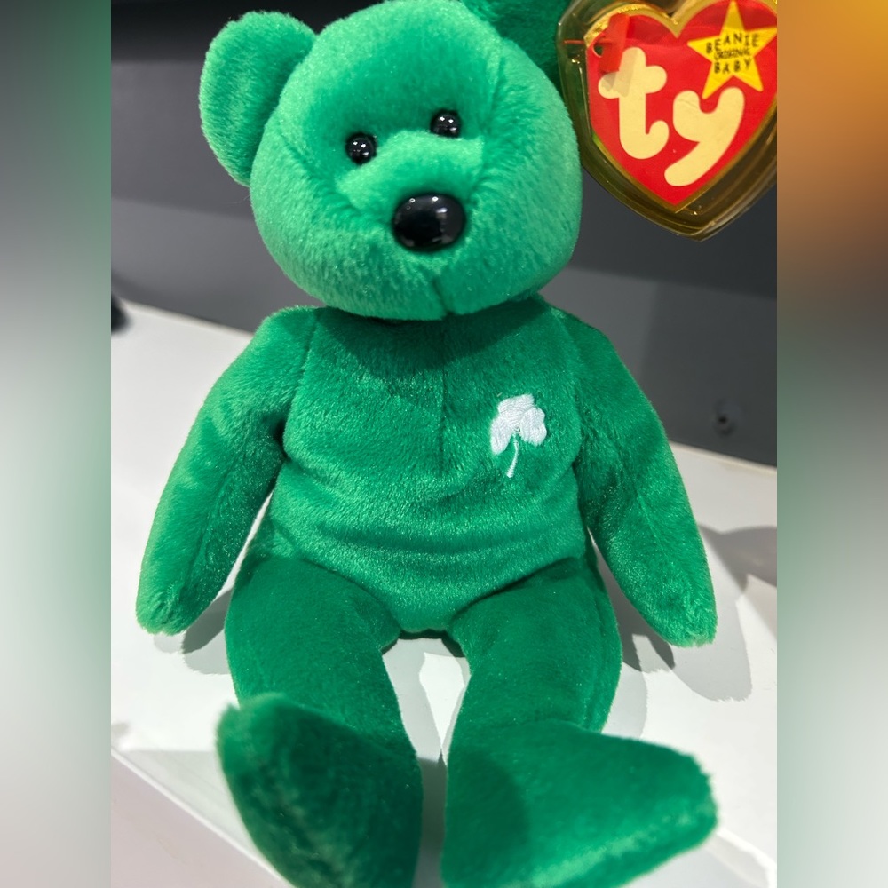 Rare. Ty Erin Beanie Baby with tag errors and stamped tush tag!